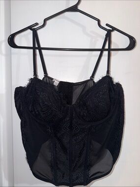 Garage Black Lace Bustier Corset Top
